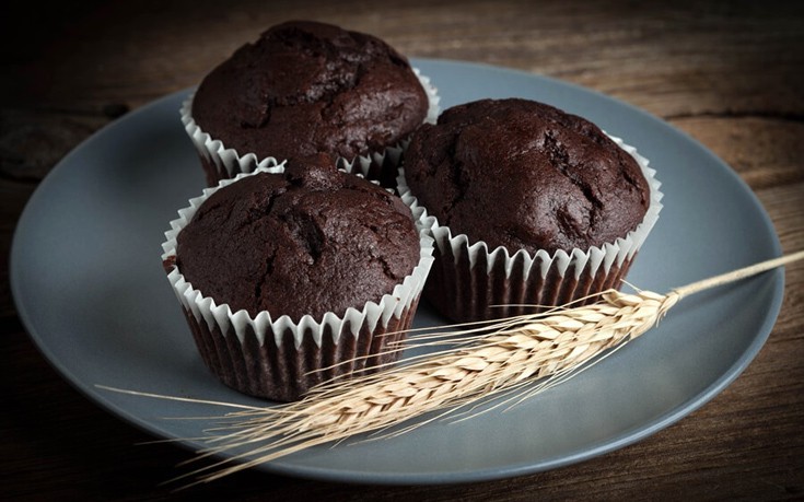 Μικρά muffin με σοκολάτα