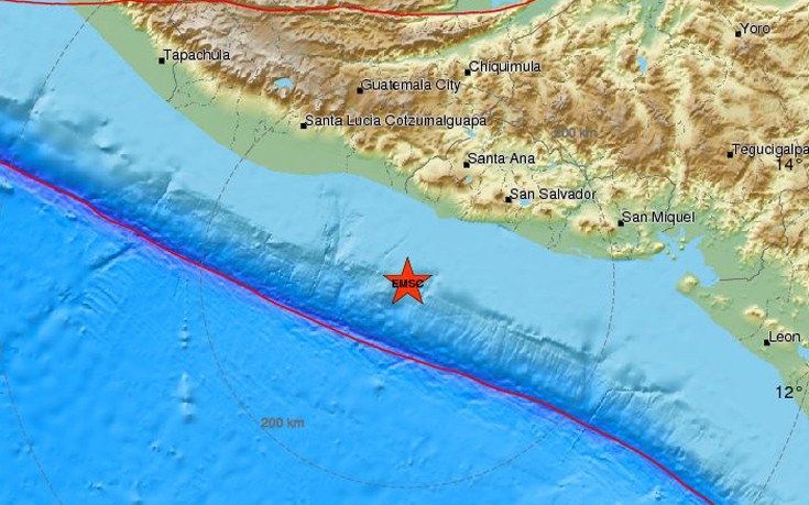 Ισχυρός σεισμός 6,2 Ρίχτερ ανοιχτά της Κεντρικής Αμερικής