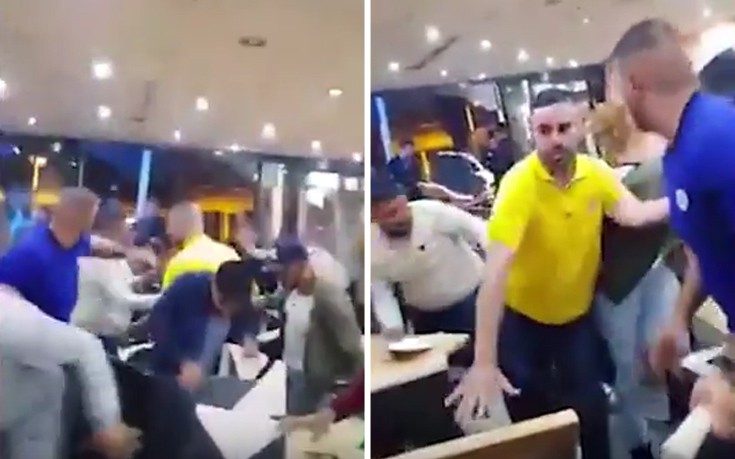Ομηρικός καυγάς σε εστιατόριο