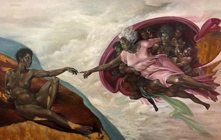 Ζωγράφισε τον Θεό ως μαύρη γυναίκα και προκάλεσε συζήτηση