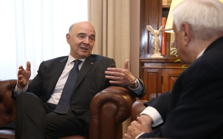 Στον πρόεδρο της Δημοκρατίας ο Μοσκοβισί