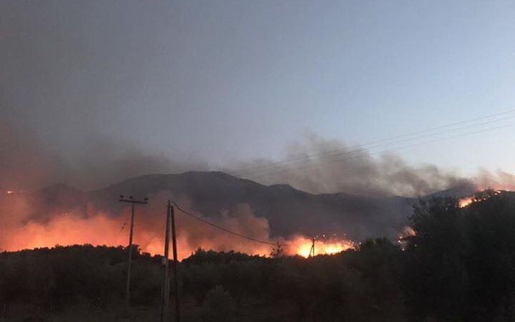 Μάχη με τις αναζωπυρώσεις δίνει η πυροσβεστική στην ανατολική Μάνη