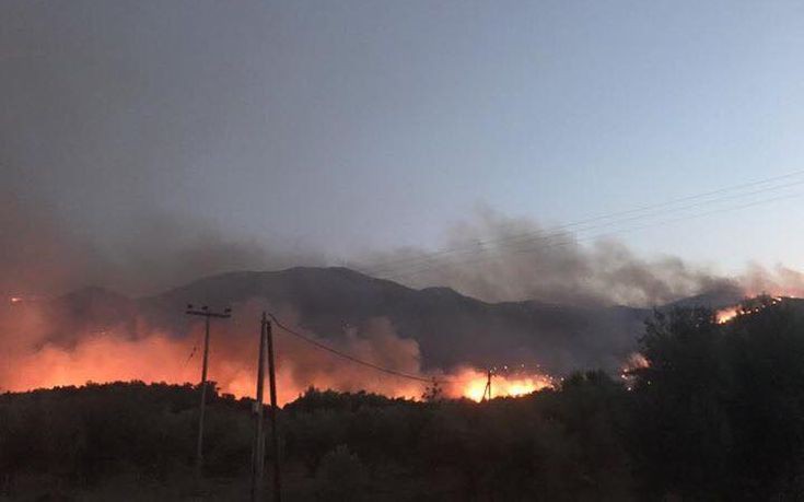 Μεγάλη πυρκαγιά στο Νεοχωρόπουλο Ιωαννίνων