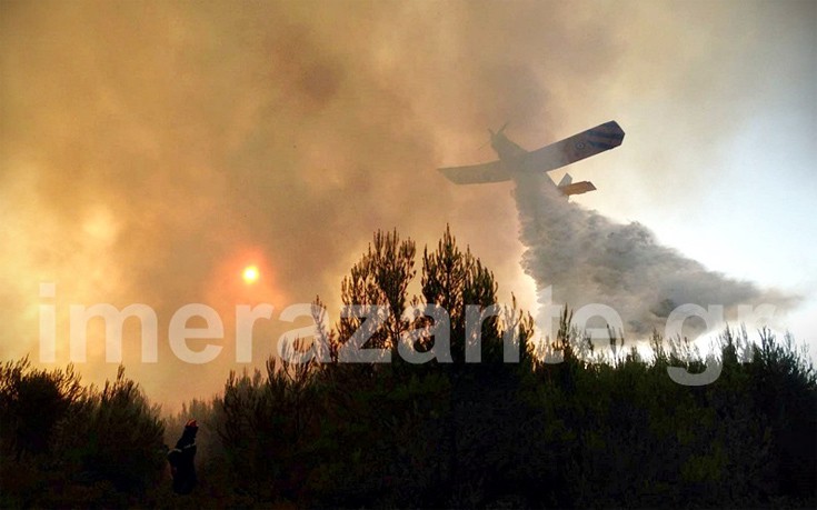 Σε πύρινο κλοιό η ορεινή Ζάκυνθος