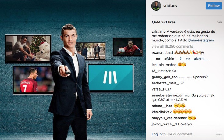 Ο Κριστιάνο Ρονάλντο βγάζει απίστευτα λεφτά από τις φωτογραφίες που ανεβάζει στα κοινωνικά μέσα
