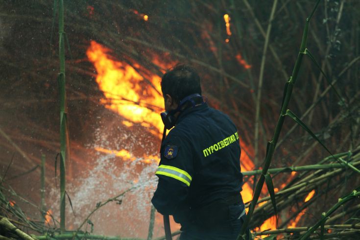 Η στιγμή που καίγεται το εργοστάσιο στη Σίνδο που κόστισε τη ζωή ενός πυροσβέστη