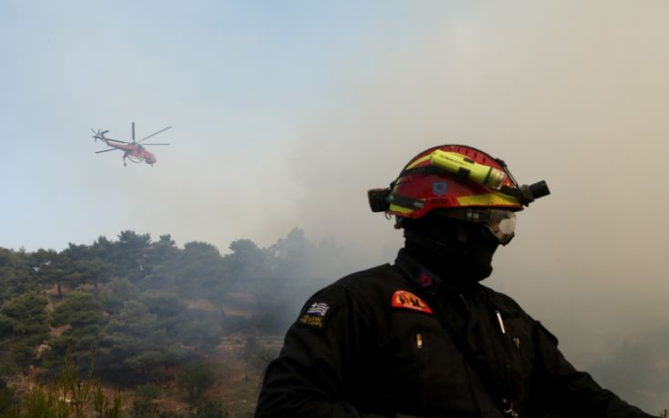 Μάχη για να σταματήσει η πύρινη λαίλαπα σε Κάλαμο και Βαρνάβα