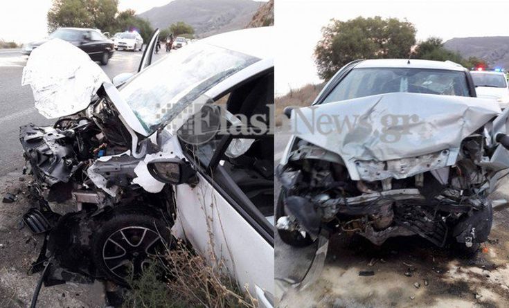 Σφοδρή μετωπική σύγκρουση με εγκλωβισμό στην Κρήτη