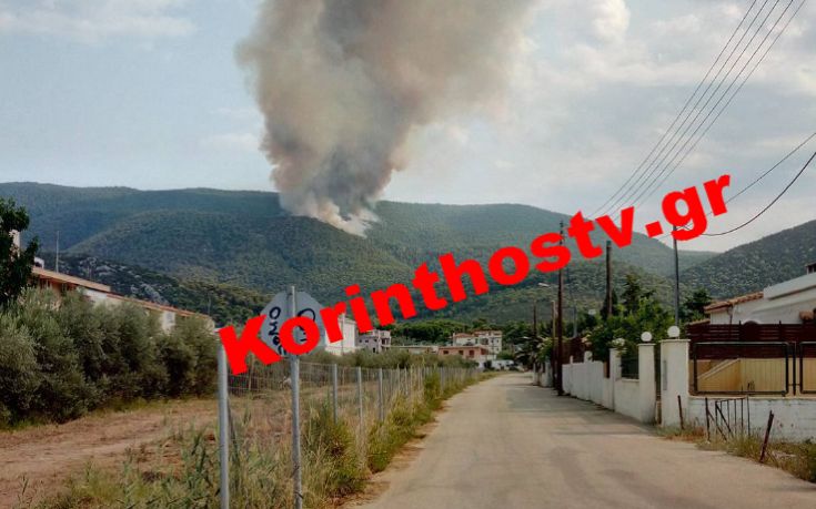 Εκτός ελέγχου η πυρκαγιά στην περιοχή Ρυτό Κορινθίας