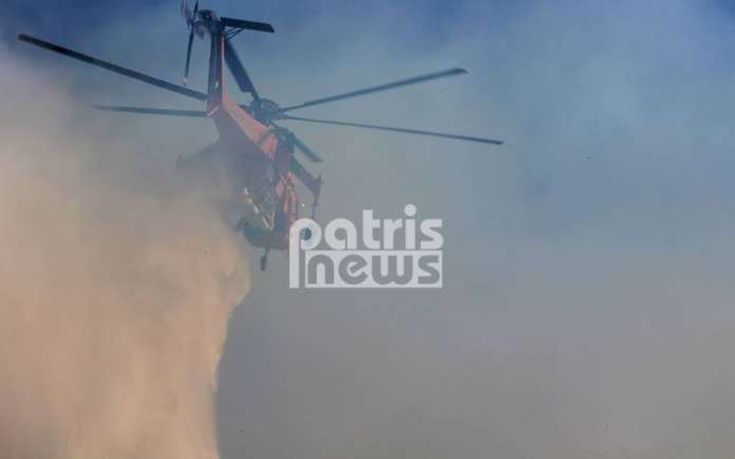 Ξανά στις φλόγες η Ηλεία