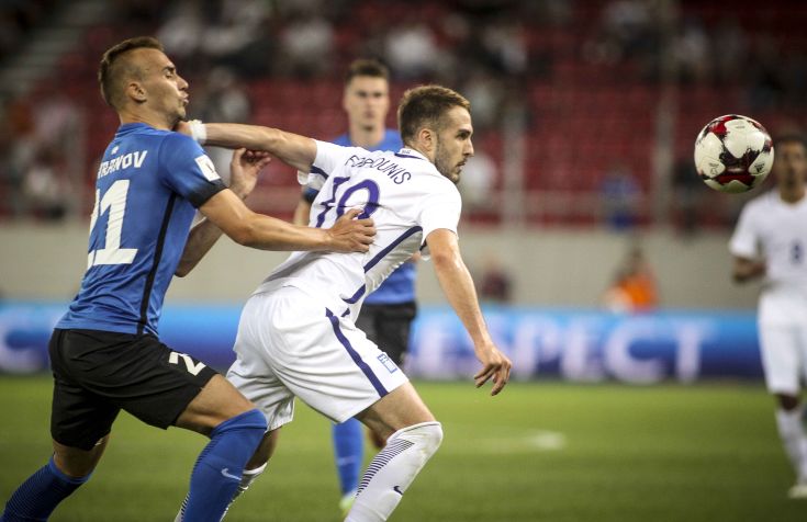 ÐÑÏÊÑÉÌÁÔÉÊÁ ÐÁÃÊÏÓÌÉÏÕ ÊÕÐÅËËÏÕ / ÅËËÁÄÁ - ÅÓÈÏÍÉÁ / WORLD CUP PRELIMINARY / GREECE - ESTONIA (LATO KLODIAN / EUROKINISSI)