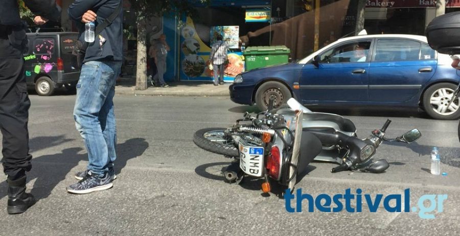 Τροχαίο με τραυματία στο κέντρο της Θεσσαλονίκης