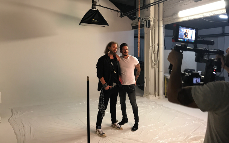 Χρήστος Δάντης – Stan, backstage στην φωτογράφιση αφίσας του «Camorra»