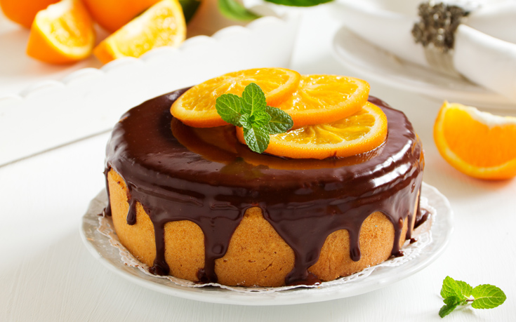 Κέικ με σοκολάτα και πορτοκάλι