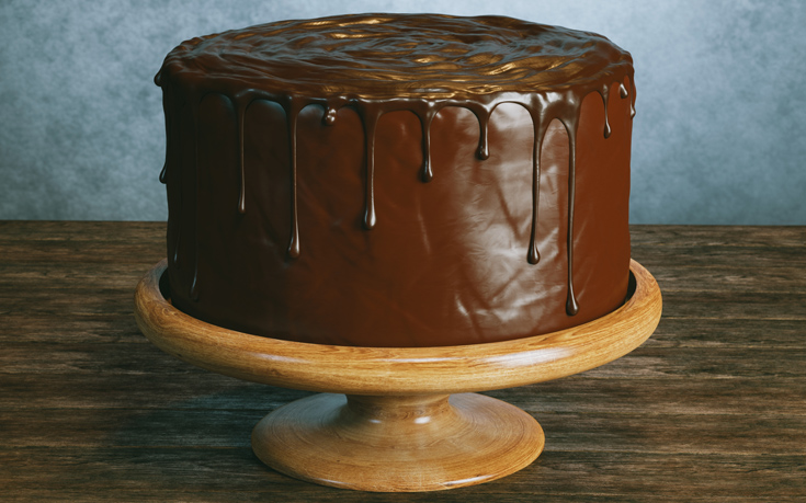 Σοκολατένιο κέικ με γέμιση βατόμουρου