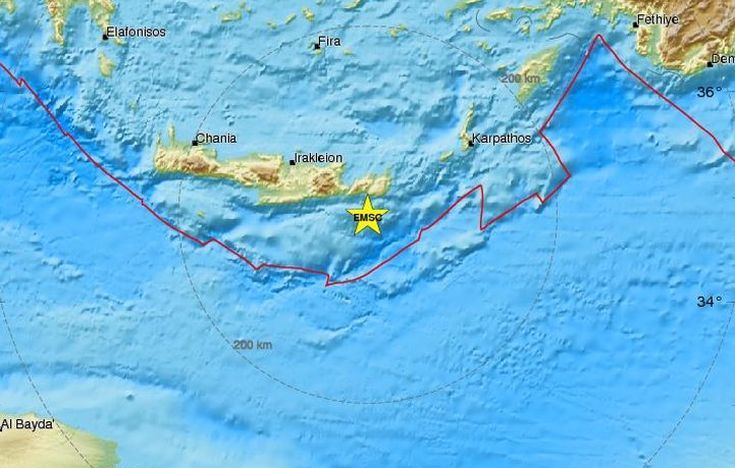 Σεισμός 4,4 ρίχτερ ταρακούνησε την Κρήτη