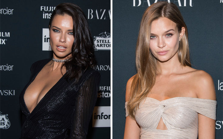 «Φωτιά» στα ασπρόμαυρα βάζουν Adriana Lima και Josephine Skriver