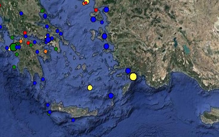 Σεισμός 4,3 Ρίχτερ τη νύχτα βόρεια της Ρόδου