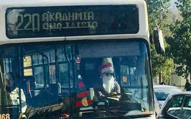 Οδηγός λεωφορείου του ΟΑΣΑ έγινε ο Άγιος Βασίλης