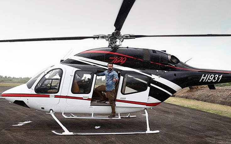 Ο Σάκης Τανιμανίδης στο ελικόπτερο, έτοιμος για το Survivor