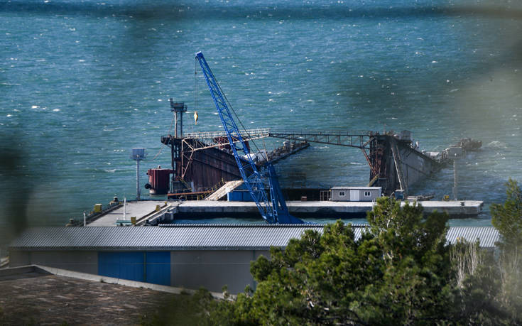 Καταστράφηκε πλωτή δεξαμενή στα ναυπηγεία Σκαραμαγκά