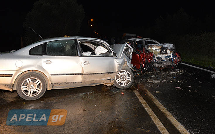 Εικόνες από το τροχαίο με τους δύο νεκρούς στη Σπάρτη