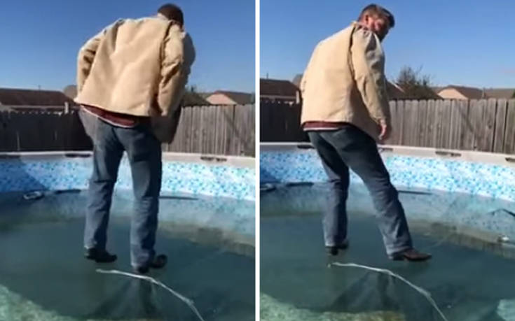 Περπάτημα πάνω σε παγωμένη πισίνα; Ξανασκέψου το