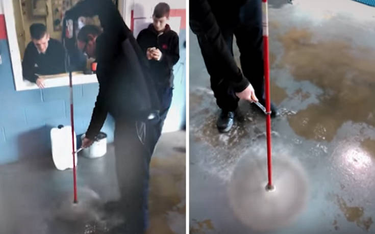 Όταν βαριέσαι να γυρνάς την σφουγγαρίστρα