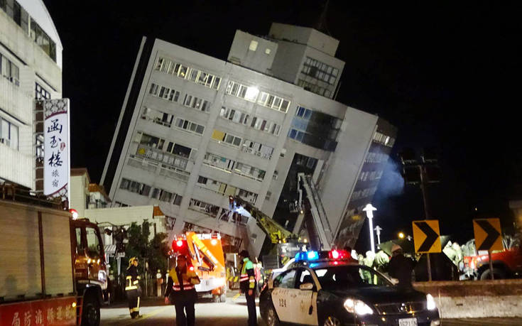 Δύο νεκροί και πάνω από 100 τραυματίες από τον σεισμό στην Ταϊβάν