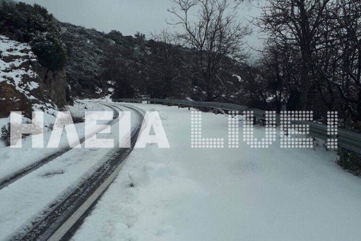 Διακοπή κυκλοφορίας λόγω χιονιού σε Αχαΐα, Ηλεία και Αιτωλοακαρνανία