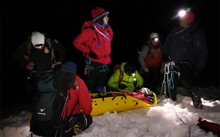 Βίντεο και φωτογραφίες από τη διάσωση του ορειβάτη στον Όλυμπο