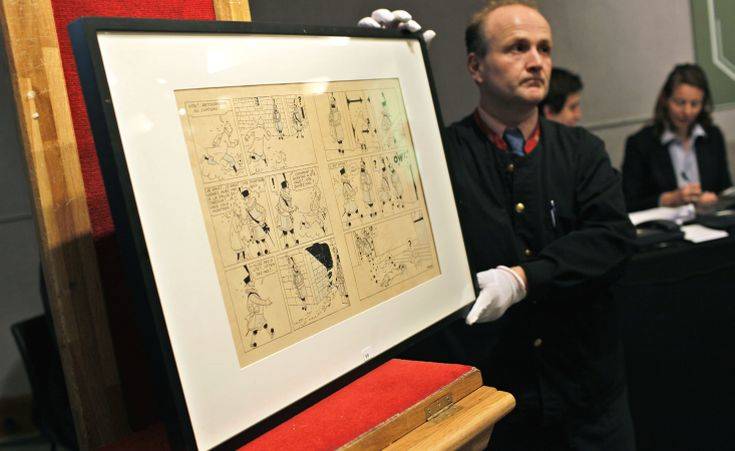 Σπάνια δημιουργία του σκιτσογράφου Ερζέ πωλήθηκε 629.000 ευρώ