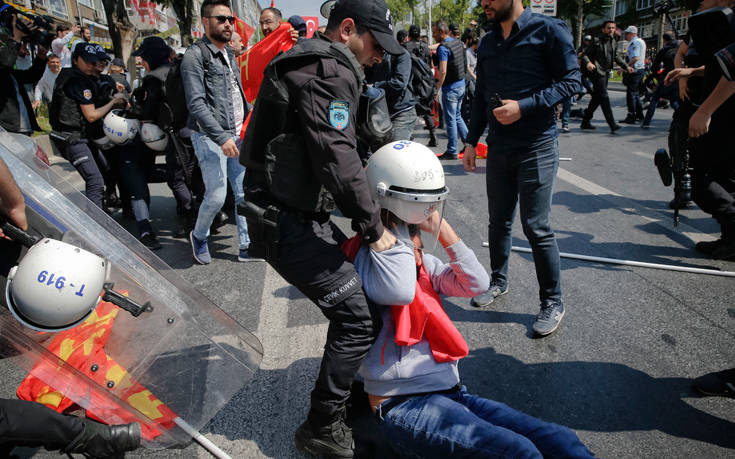 Επεισόδια στις συγκεντρώσεις για την Πρωτομαγιά στην Τουρκία