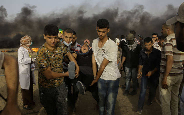 Δεκάδες Παλαιστίνιοι τραυματίστηκαν από ισραηλινά πυρά σε διαδήλωση