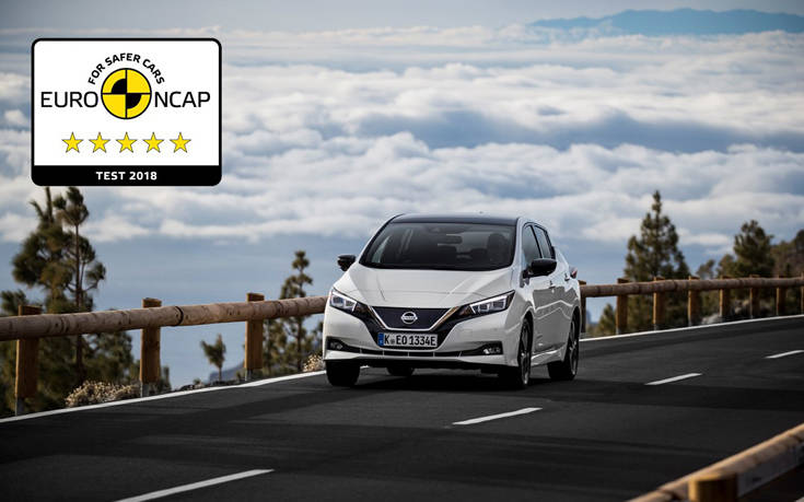 Το νέο Nissan Leaf  κατακτά 5 αστέρια στην ασφάλεια του Euro NCAP