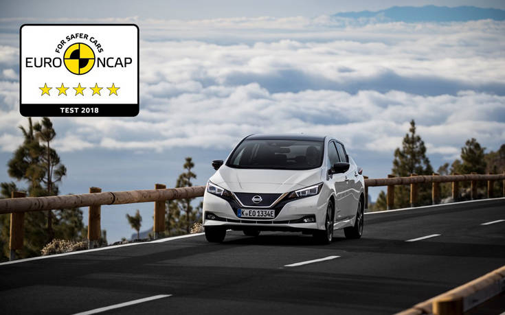Το νέο Nissan Leaf κατακτά 5 αστέρια στην ασφάλεια του Euro NCAP