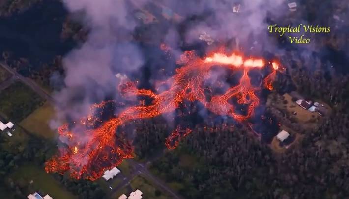 Εικόνες αποκάλυψης στη Χαβάη με το ηφαίστειο Κιλαουέα να «βρυχάται»