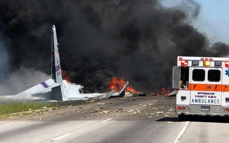 Συντριβή στρατιωτικού αεροσκάφους C-130 έξω από αεροδρόμιο της Τζόρτζια