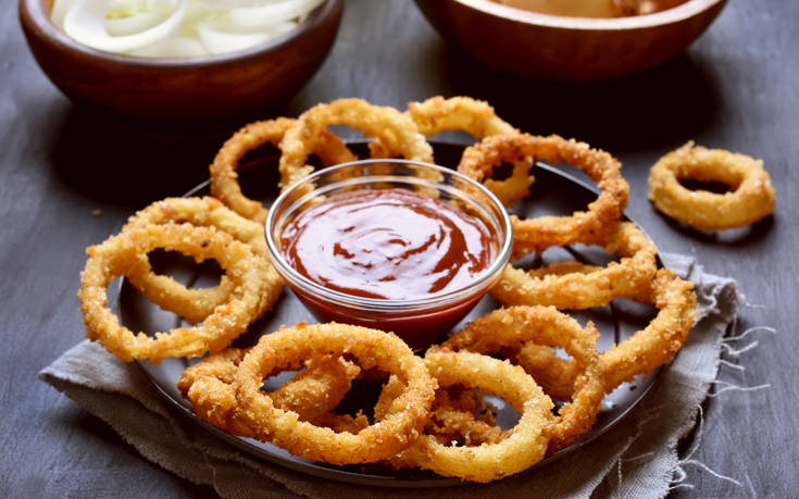 Τραγανά onion rings