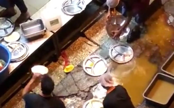 Θαυμάστε πώς «πλένουν» τα πιάτα σε ένα μαλαισιανό εστιατόριο