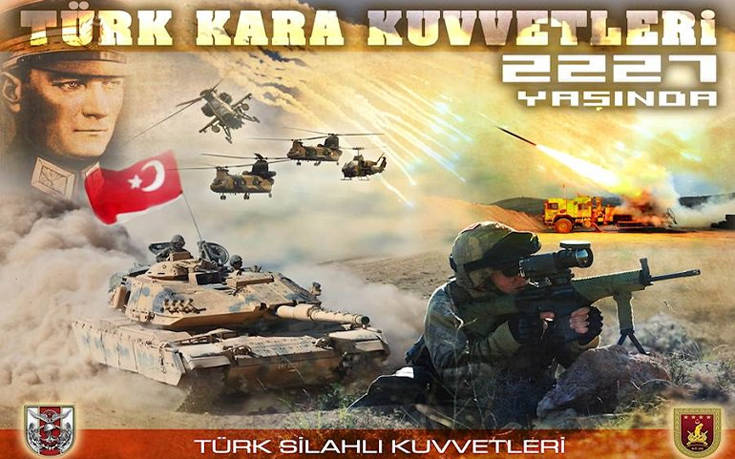 Οι Τούρκοι γιορτάζουν τα… 2.227 χρόνια από την ίδρυση του στρατού τους