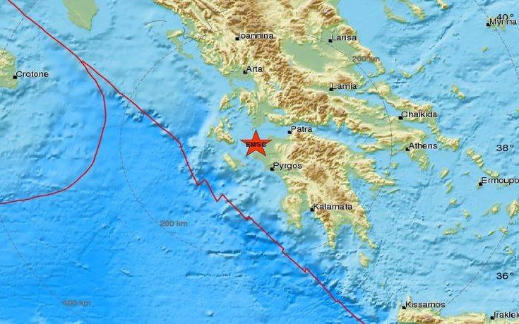 Σεισμός τώρα στην Ηλεία