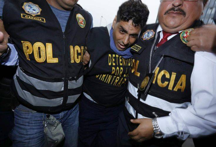 Felix Manrique is escorted by police to a police station in Lima, Peru, Thursday, July 5, 2018. The Peruvian man was arrested for holding three women captive, including a 19-year-old from Alicante, Spain, who went missing in 2017 at age 16, and fathering the three women's children in Peru's Amazon. (AP Photo/Juan Diego Contreras) Felix Manrique is escorted by police to a police station in Lima, Peru, Thursday, July 5, 2018. The Peruvian man was arrested for holding three women captive, including a 19-year-old from Alicante, Spain, who went missing in 2017 at age 16, and fathering the three women's children in Peru's Amazon. (AP Photo/Juan Diego Contreras)