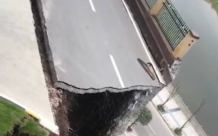 Κατασκευές και δρόμοι που έπεσαν λες και ήταν από χαρτί