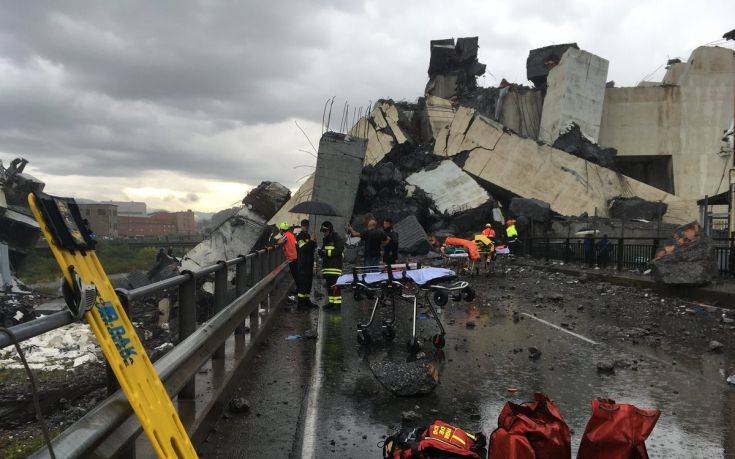 Νέο βίντεο από την κατάρρευση της γέφυρας στη Γένοβα
