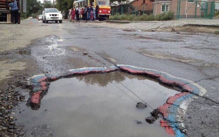 Δρόμοι της Ρωσίας με κάποια… μικρά ελαττώματα