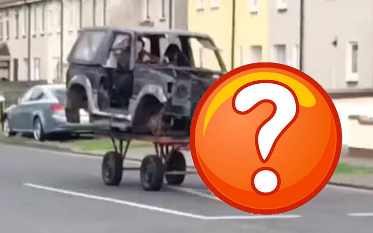 Ένα αυτοκίνητο με αληθινό ίππο