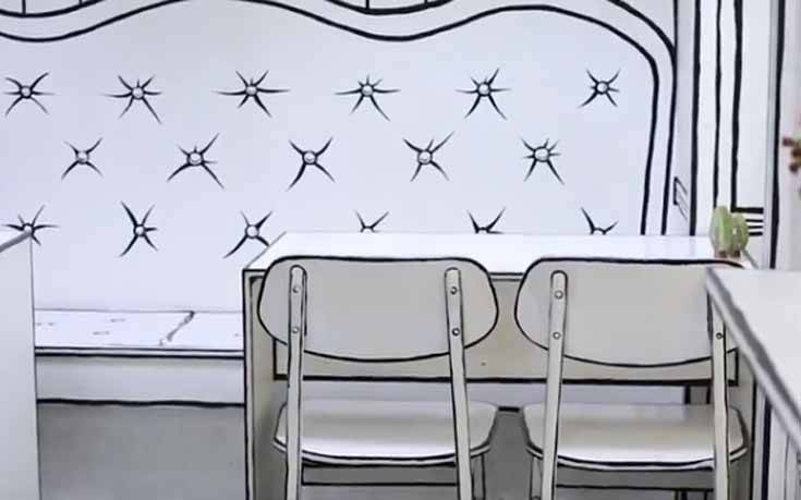 Η καφετέρια που μοιάζει με σελίδες από κόμικ