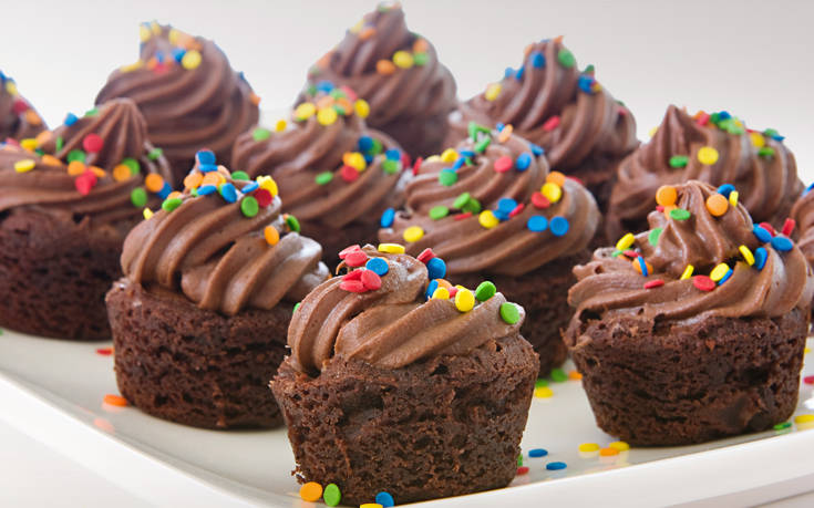 Μίνι σοκολατένια cupcakes
