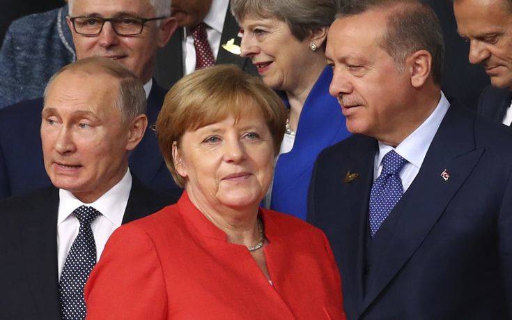 Ερντογάν, Πούτιν, Μέρκελ και Μακρόν συζητούν για τη Συρία
